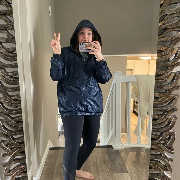 Small Adidas Blue Print Windbreaker - Picture 3 of 6